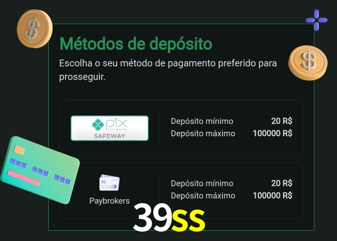 O cassino 39ss oferece uma grande variedade de métodos de pagamento